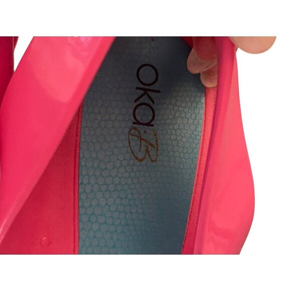 Oka B womens jelly shoes flat pink size 9 excellent condition - Picture 3 of 5